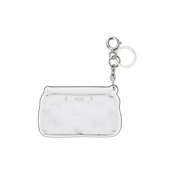 Maison Margiela Calfskin, Metal Keychains Unisex White