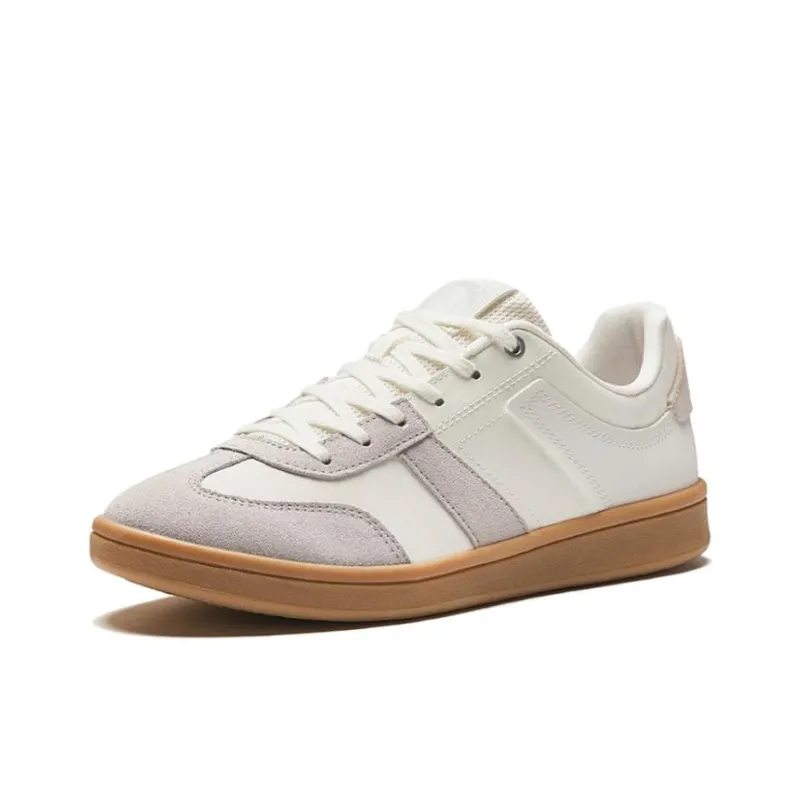 Anta German Training Lightweight Low-Top Skateboard Shoes Women's White Gray-1