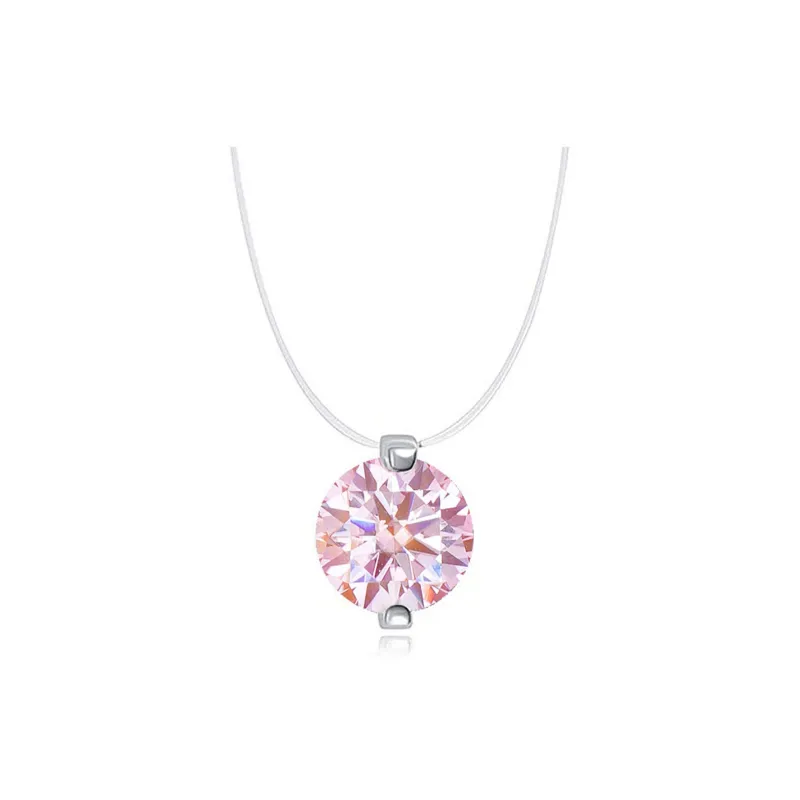 WIC 925 Silver Moissan Necklaces Unisex-9