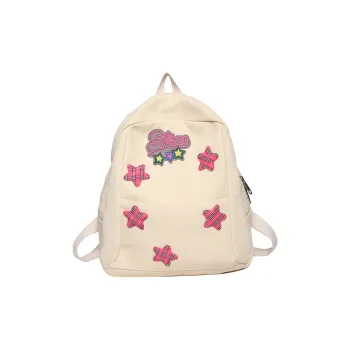 WICKBUEN Canvas Backpack Women's White/Brown