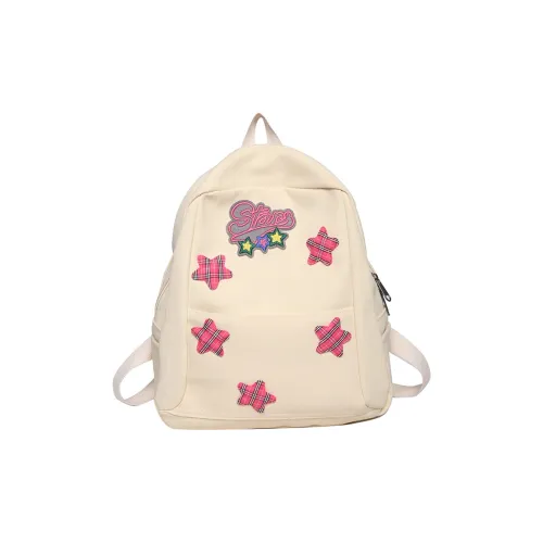 WICKBUEN Canvas Backpack Women's White/Brown