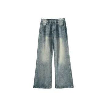 HKRXEC Jeans Men Vintage Blue