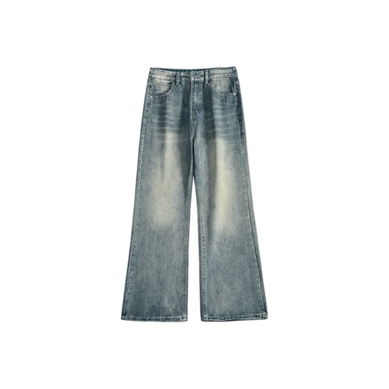 HKRXEC Jeans Men Vintage Blue-0