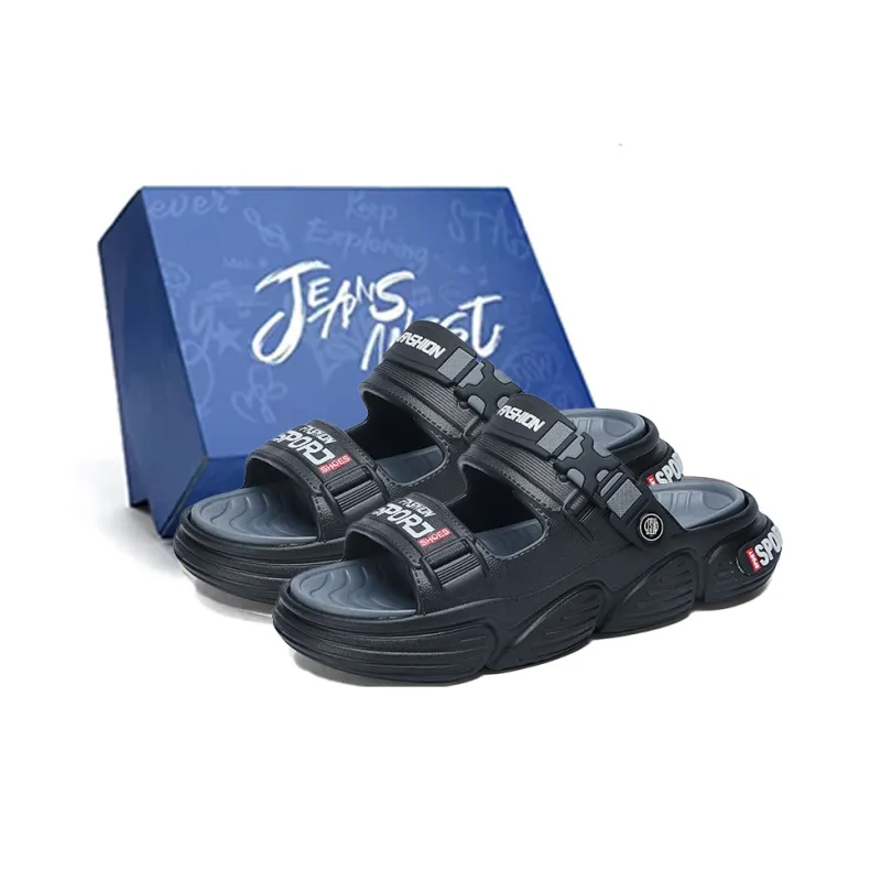 JEANSWEST Beach Sandals Men Blue-6