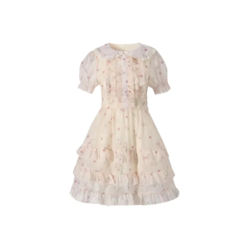 GUAILILUOLI Short Sleeved Dress Women's-0
