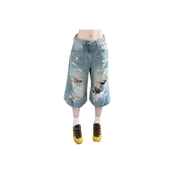 Weles Denim Shorts Unisex Blue