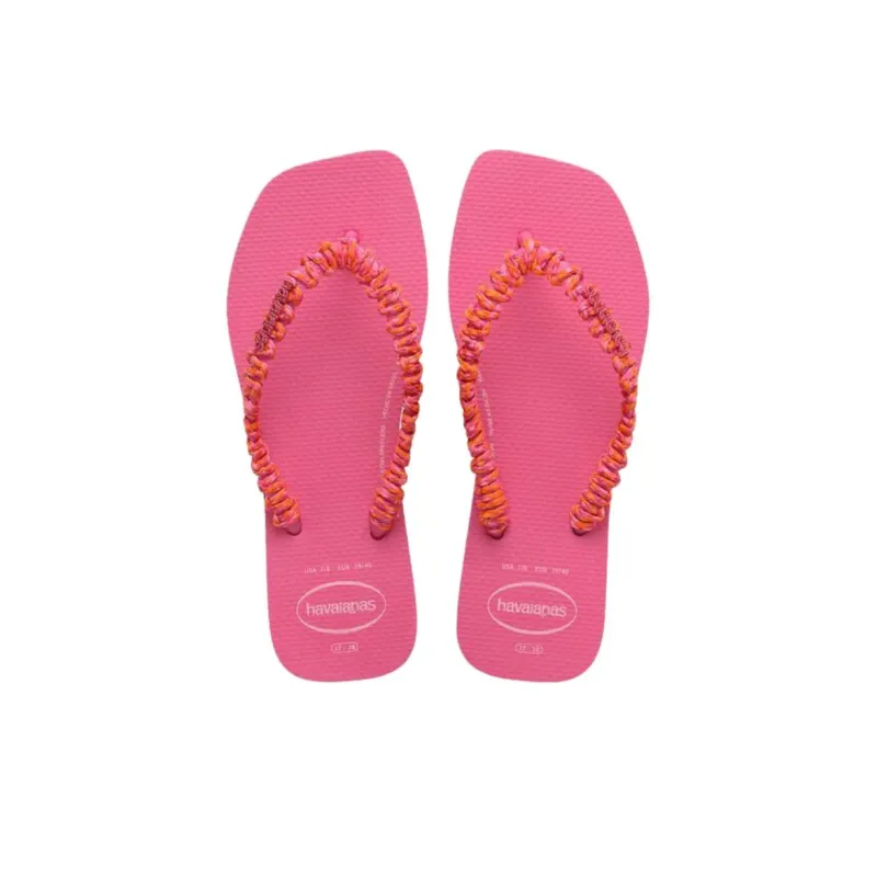 Havaianas Rubber Sole Abrasion Resistant Flip Flops Women's Pink-3