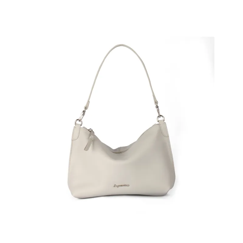 AQUASCUTUM Cow Leather Shoulder Bag Women's Light Gray-0