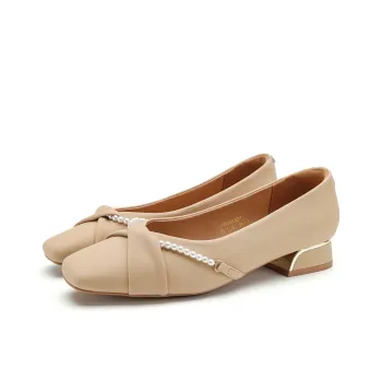 FOXER Casual Single Shoes 2.7CM Women's Apricot