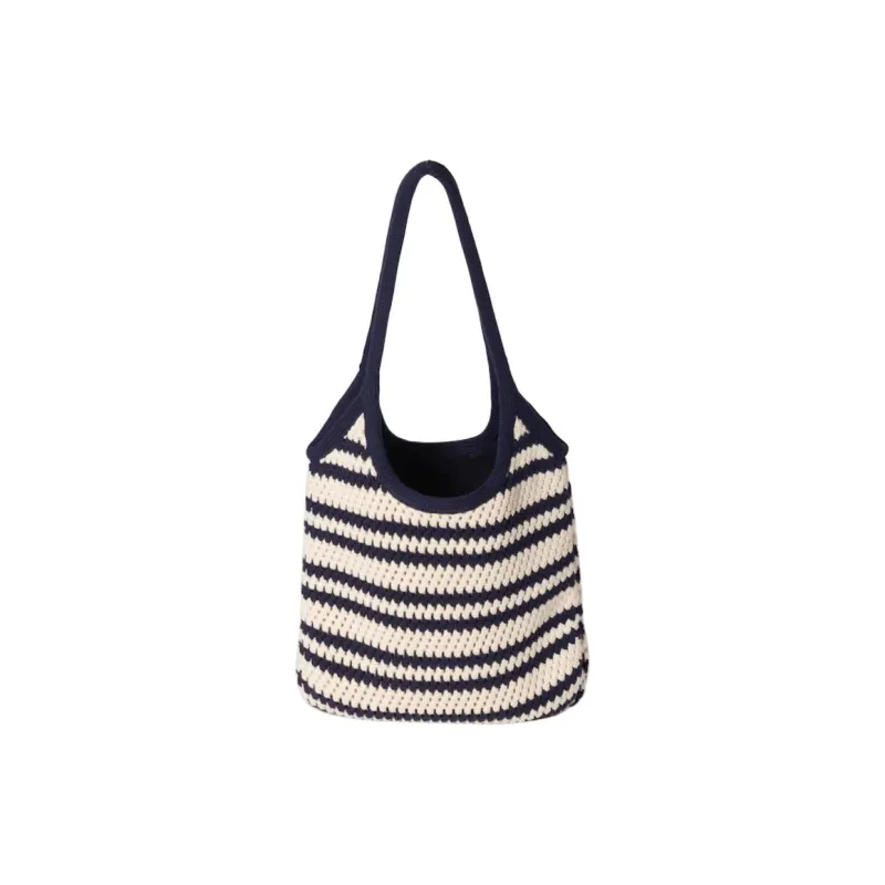 MIU MIU Ivy Cotton Tote Bag, Shopping Bag, Handbag Women's Blue & White-2