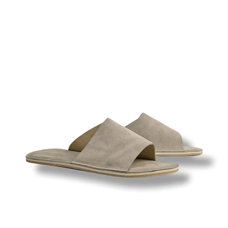 Brounvanm Rubber Sole Slide Slippers Men's Gray-1