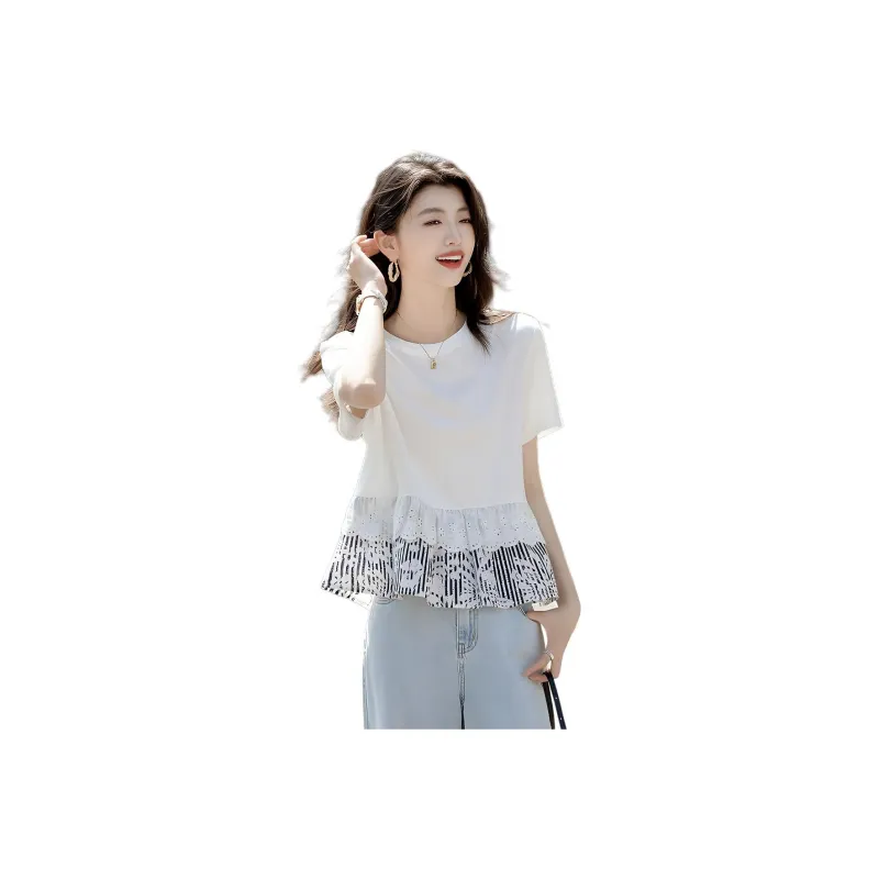 Flowers In Water Regular T Shirt Women's-0