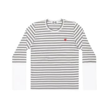 CDG Play T Shirts Men Gray