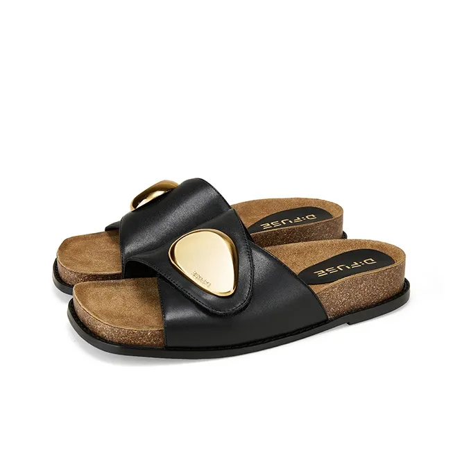 D FUSE SCANDINAVIA Rubber Sole Slip Resistant Slide Slippers Women's-12