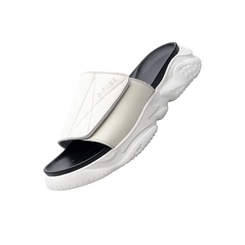 D FUSE SCANDINAVIA Slip Resistant Slide Slippers Men's White-3
