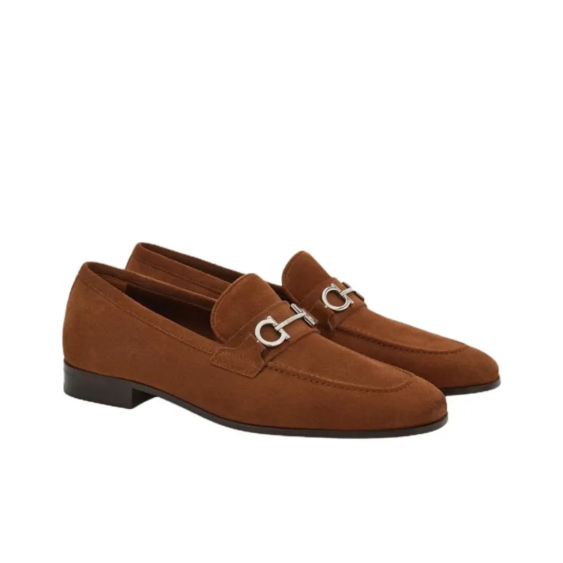FERRAGAMO GANCINI Casual Shoes Men's Brown-2