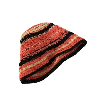 BOOLFEN Straw Woven Bucket Hats Women's