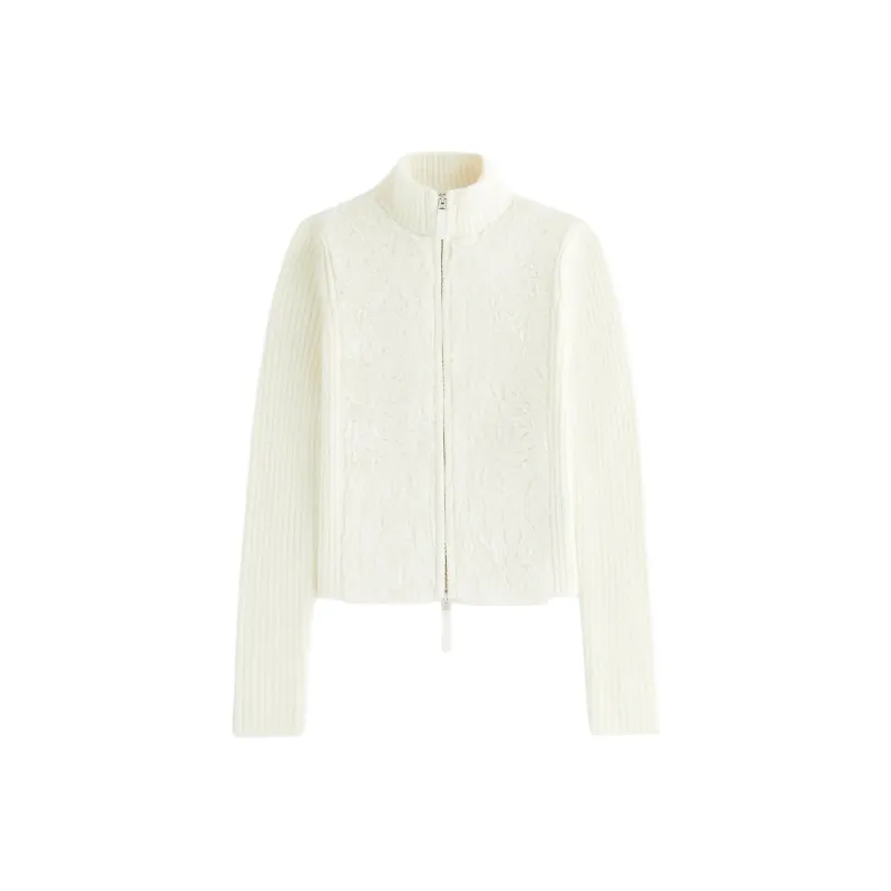 KITH SS25 Ina Cowlick Fur Sweater Women's Sand-0