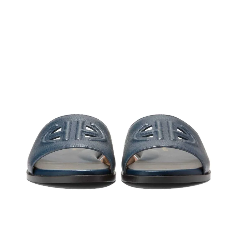 COLE HAAN Rubber Sole Slip Resistant Slide Slippers Women's Navy Blue-3