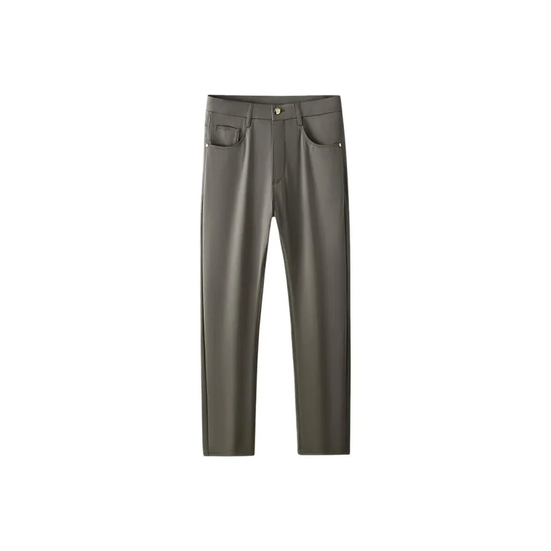 Devanro Casual Pants Men Brown-0
