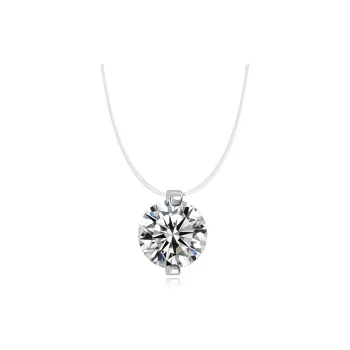 WIC 925 Silver Moissan Necklaces Unisex