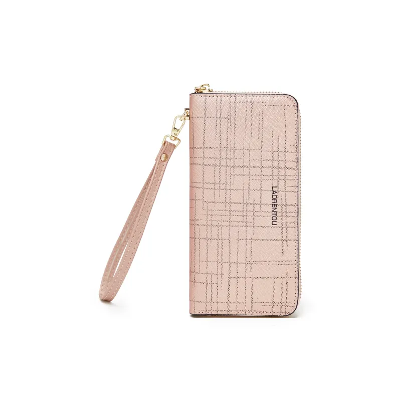 Old Man's Head Cow Leather With Synthetic Leather Wallet Women's Gold/Rose Gold-4