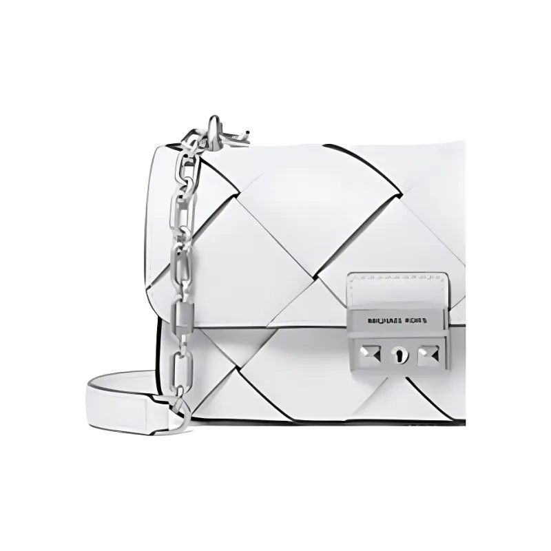 MICHAEL KORS Tribeca Leather Crossbody Bag, Shoulder Bag Regular Women's Optical White-2