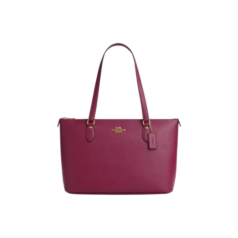 COACH Gallery Recycled Leather Tote Bag, Shopping Bag, Shoulder Bag Tubas Women's Rose Purple-0