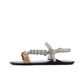 73Hours Cream Soda One Strap Sandals 3cm Women's Gray