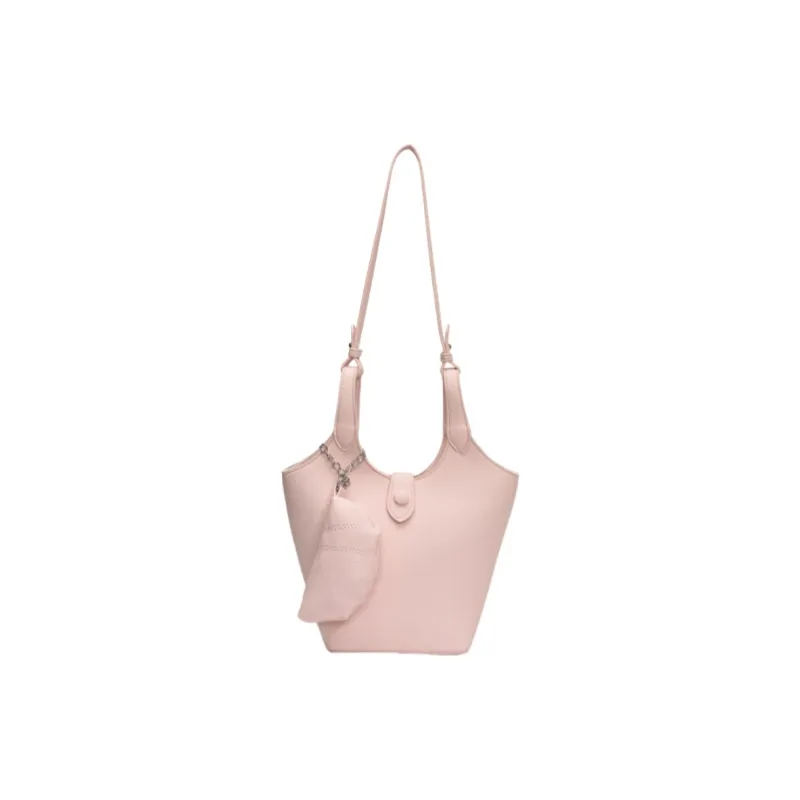 GATOER PU Shoulder Bag Women's Pink/Yellow/Ecru-3