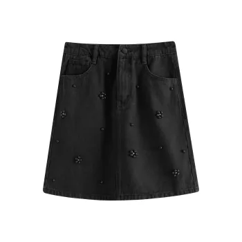 FANSILANEN Denim Short Skirts Women's