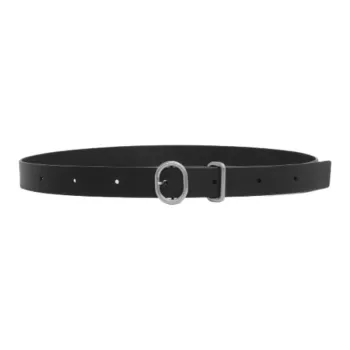 JIL SANDER Calfskin Leather Belts Unisex Black Width 2CM