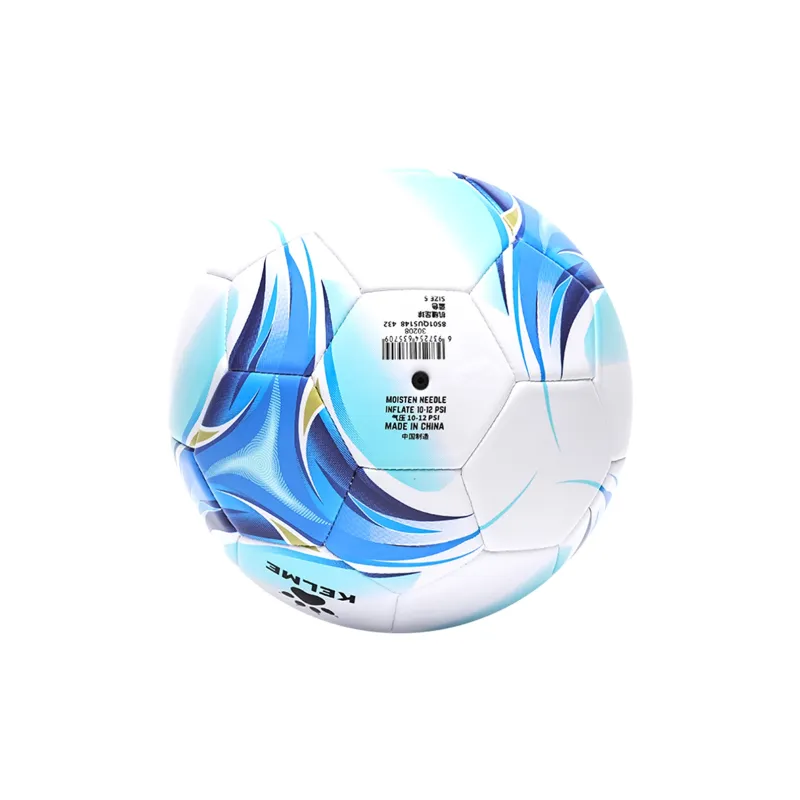 KELME Size 34, Size 5, Size Machine Stitched Soccer Ball PVC Machine Stitched Soccer Ball Unisex Blue-2