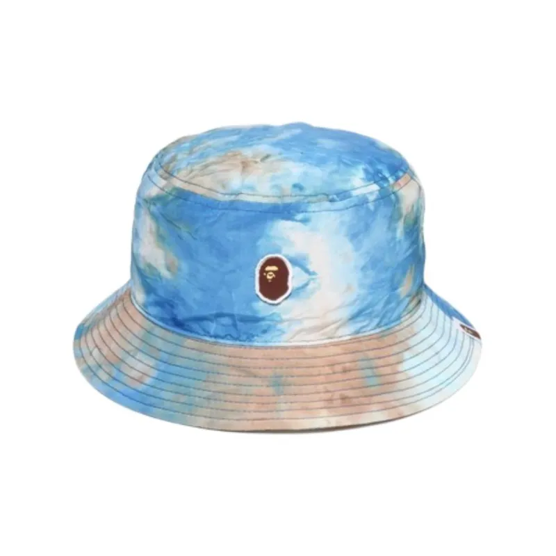 A BATHING APE Polyester, Nylon Bucket Hats Unisex Black/Blue-3