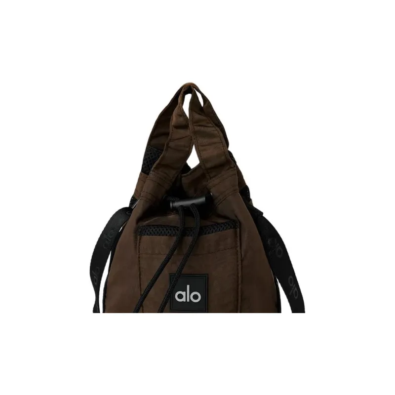Alo Yoga Nylon Backpack Regular Unisex Dark Coffee & Black-2