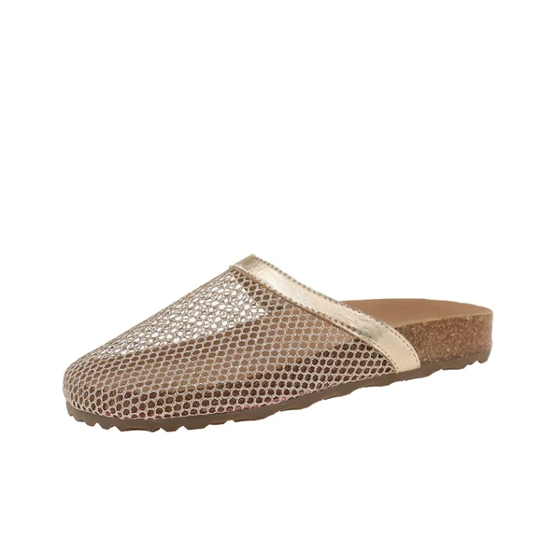 WUJI Rubber Sole Cut Out Slip Resistant Abrasion Resistant Closed Toe Slippers Women's-8