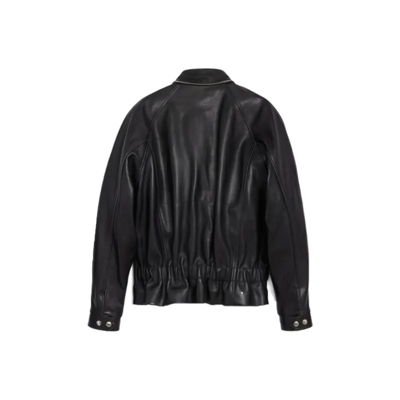 CELINE FW21 Leather Jacket Women's Black-3
