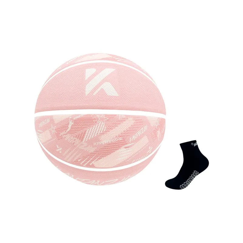 KANTANZHE Rubber Basketball Beige/Blue Color Size 7 Training Unisex-11