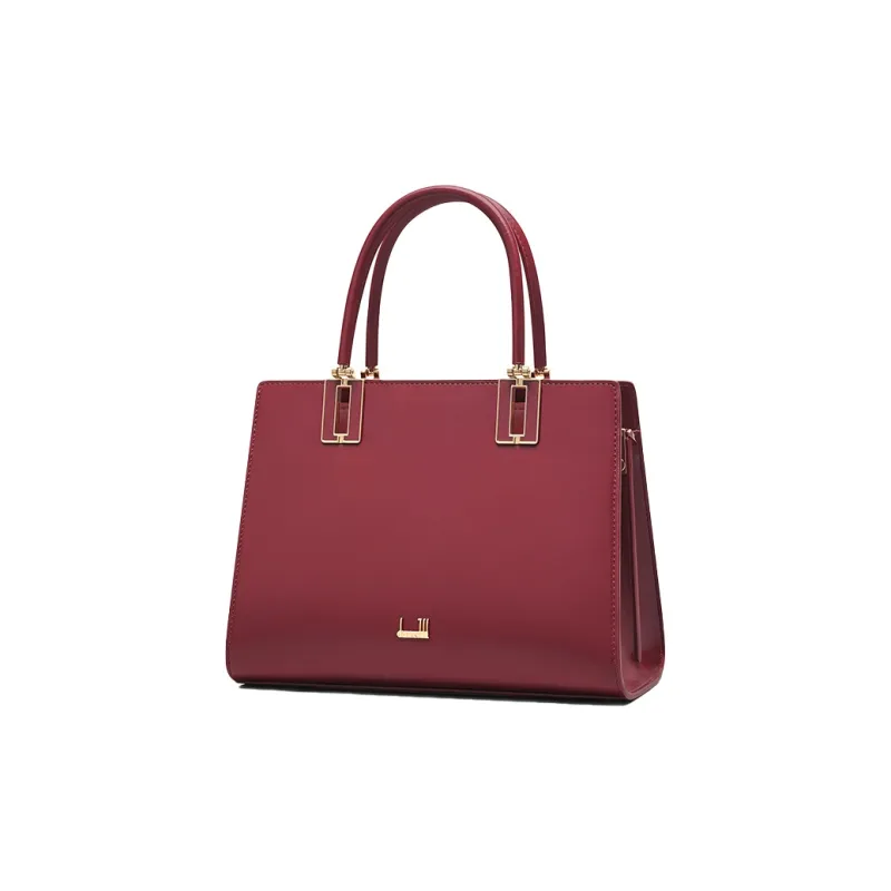 Danxilu Cow Leather Classic Refined Elegance Noble Grandmother Crossbody Handbag Tubas Women's Burgundy/White/Dark Blue-0