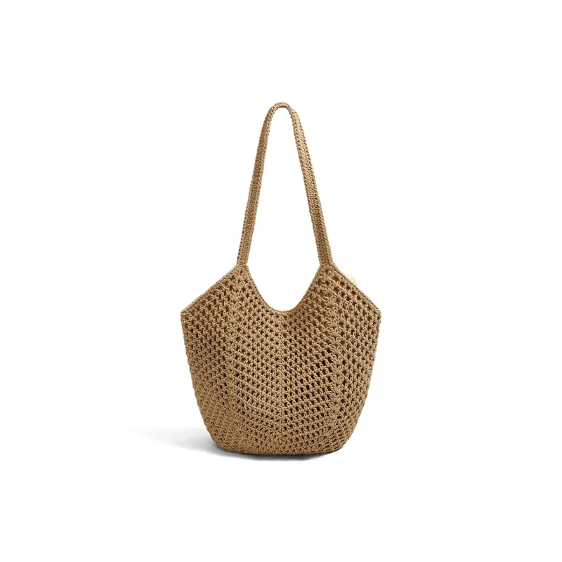 C°BANNER Fabric Tote Bag, Shoulder Bag Medium Size Women's Ecru/Khaki-7