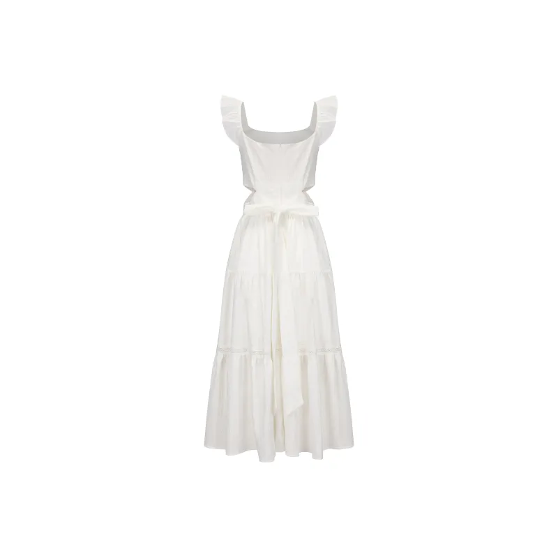 CHIWAWAMEME Slip Dresses Women's Cream White-1