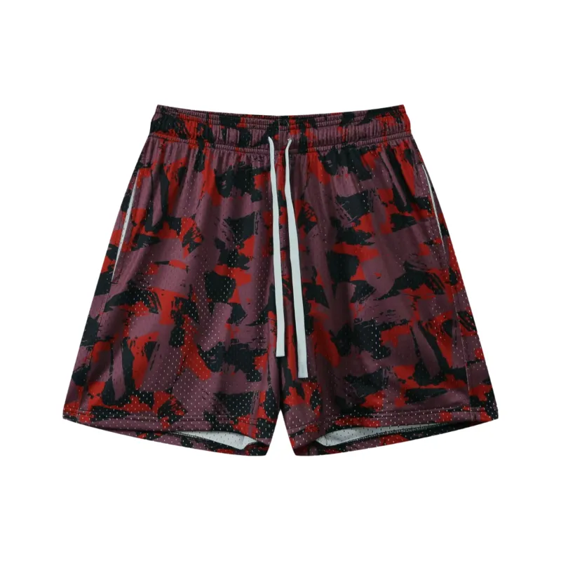 KPADB Lace Up Loose Fit Training Competition Fitness Running Basketball Shorts Unisex-0