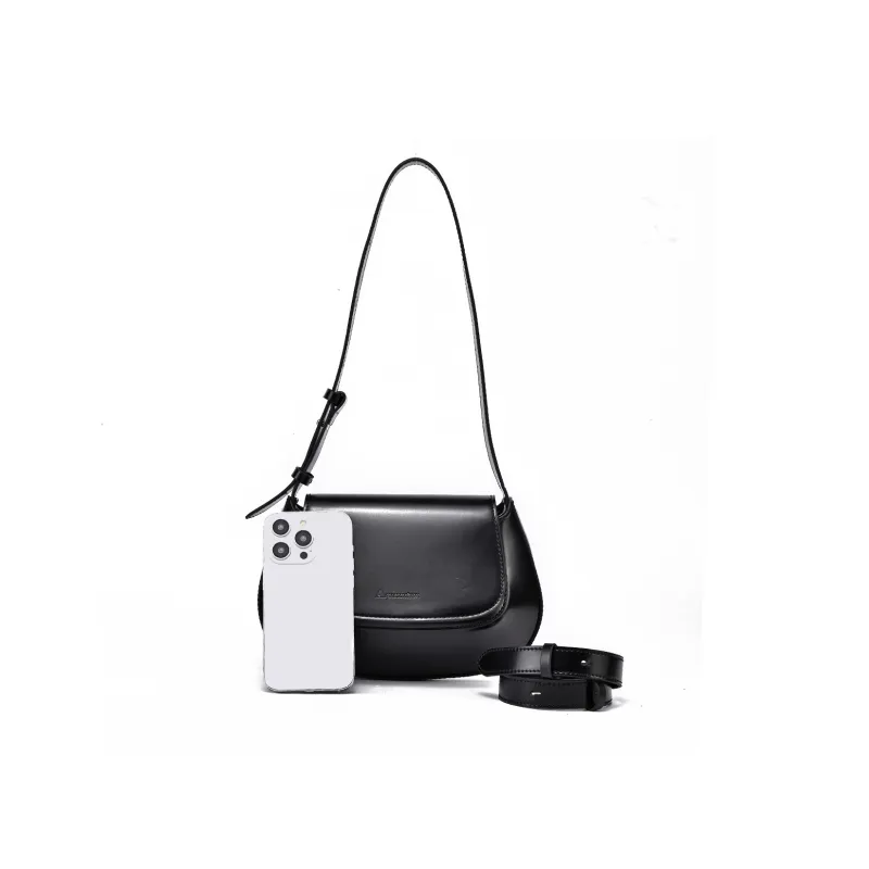 AQUASCUTUM Flap Lightweight Handbag, Shoulder Bag Women's Bag Regular Women's Black/Brown/Ecru-6