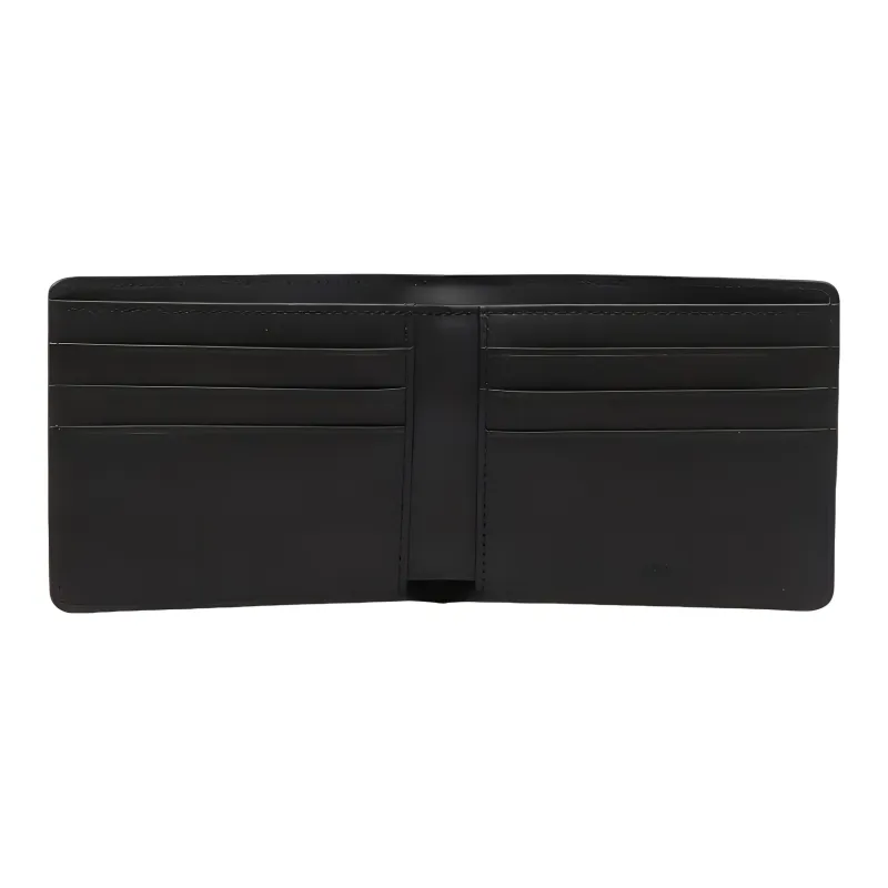 MCM Leather Wallet Small Size Unisex Black White-3