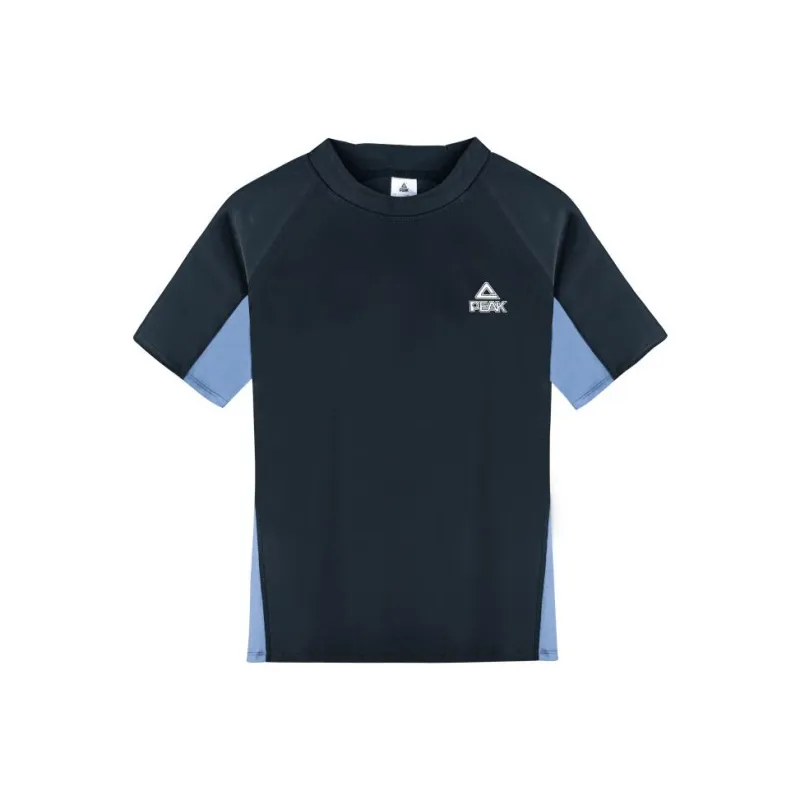 PEAK T Shirts Unisex Black Blue Short Sleeved-0