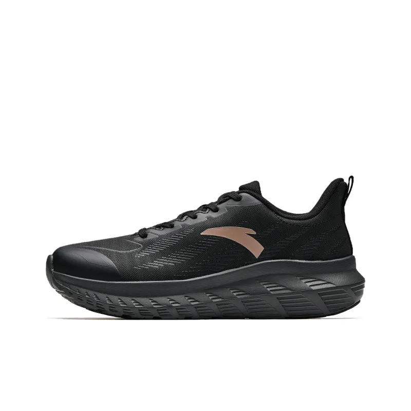 Anta Anti Slip Wear Resistant Low Top Casual Running Shoes Women's Black-0