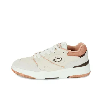 LACOSTE LINESHOT Anti Slip Wear Resistant Low Top Skateboard Shoes Men's Ecru