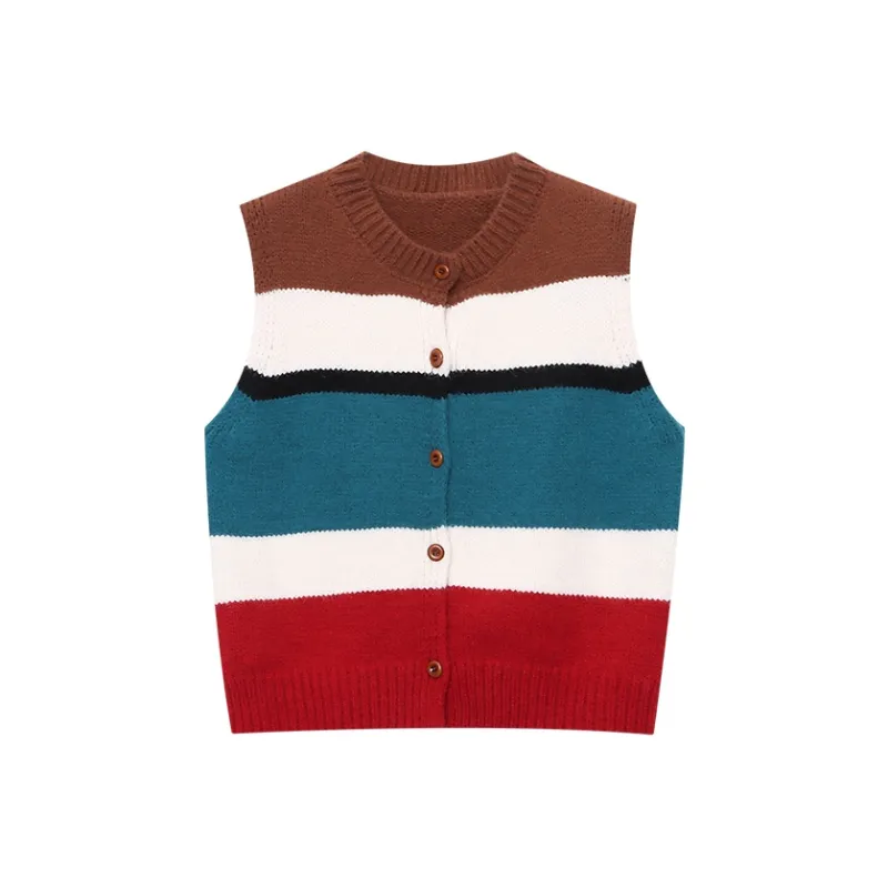 CHARM PICK Tank Tops Women's Coffee Collar-0