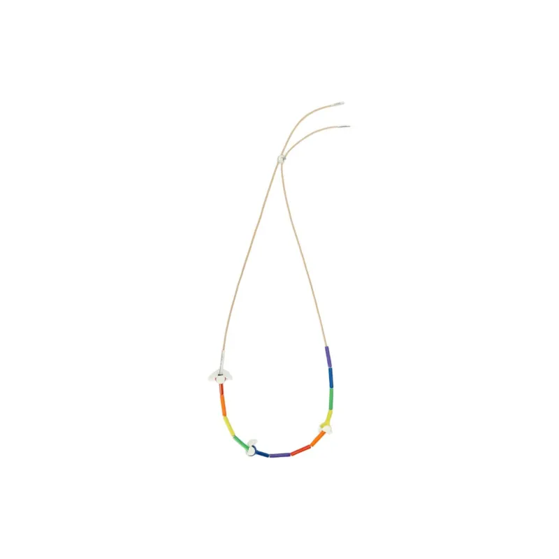 LOEWE Sterling Silver, Enamel, Cotton Necklaces Unisex Multicolor-1