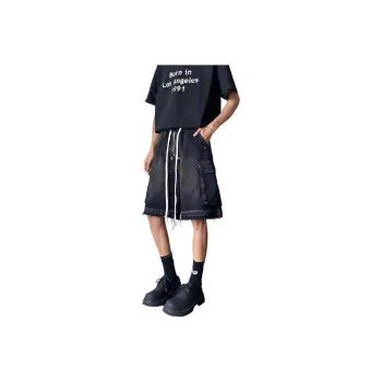 Weles Denim Shorts Unisex Black